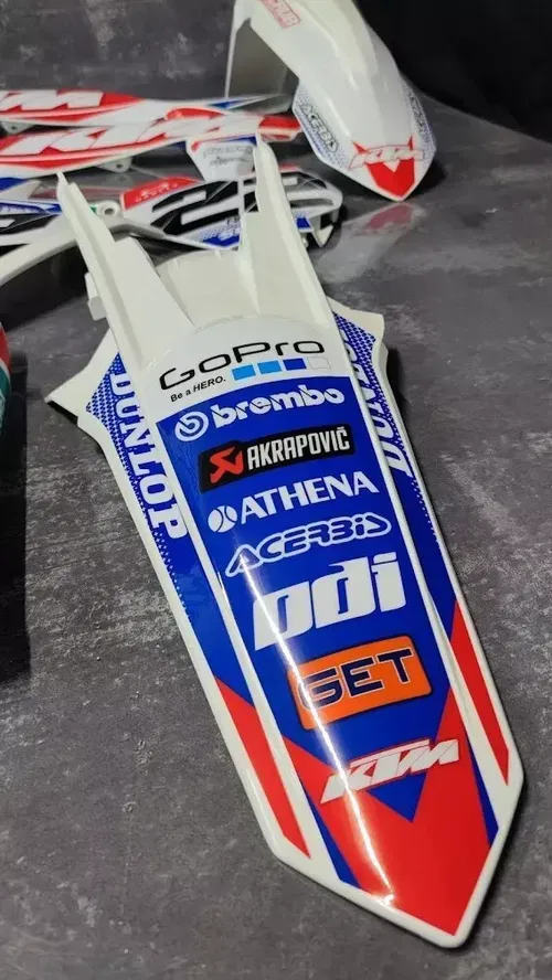Plastics + Graphics applied KTM 2016 2017 2018 XC XC-F SX SX-F 125 250 350 450