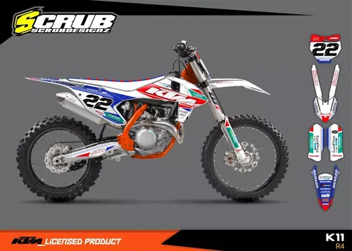 Plastics + Graphics applied KTM 2016 2017 2018 XC XC-F SX SX-F 125 250 350 450