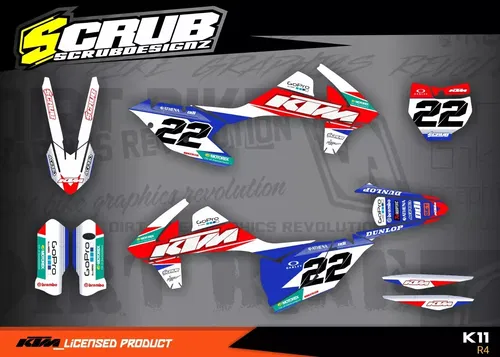 Plastics + Graphics applied KTM 2016 2017 2018 XC XC-F SX SX-F 125 250 350 450