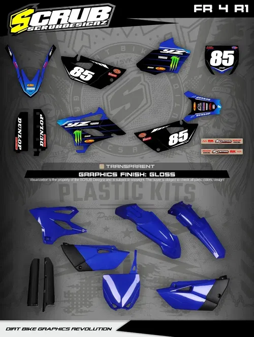 Plastics + Graphics Yamaha YZ 85 2019-2021 Restyle | Custom race number