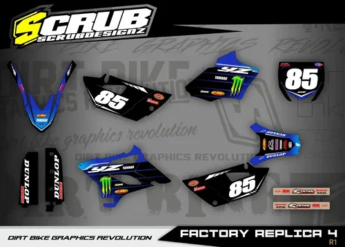 Plastics + Graphics Yamaha YZ 85 2019-2021 Restyle | Custom race number