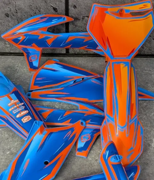 Plastics + Graphics KTM 2019-2022 XC XC-F SX SX-F Orange Blue TLD