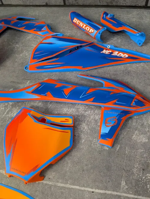 Plastics + Graphics KTM 2019-2022 XC XC-F SX SX-F Orange Blue TLD