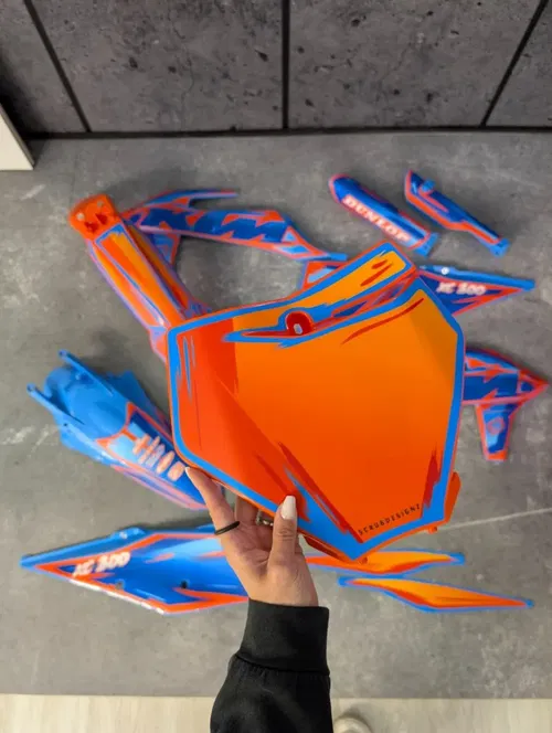 Plastics + Graphics KTM 2019-2022 XC XC-F SX SX-F Orange Blue TLD