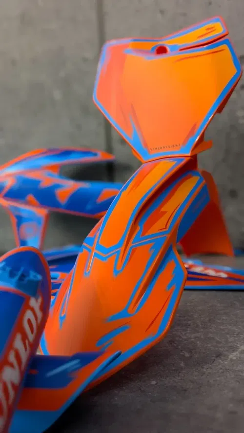 Plastics + Graphics KTM 2019-2022 XC XC-F SX SX-F Orange Blue TLD