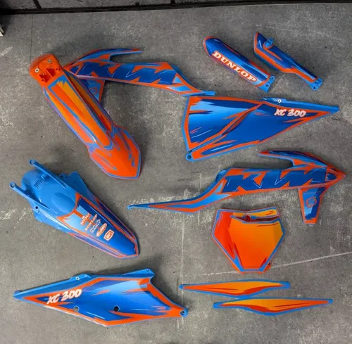 Plastics + Graphics KTM 2019-2022 XC XC-F SX SX-F Orange Blue TLD