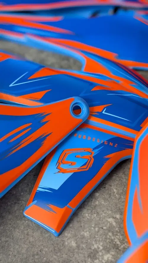 Plastics + Graphics KTM 2019-2022 XC XC-F SX SX-F Orange Blue TLD