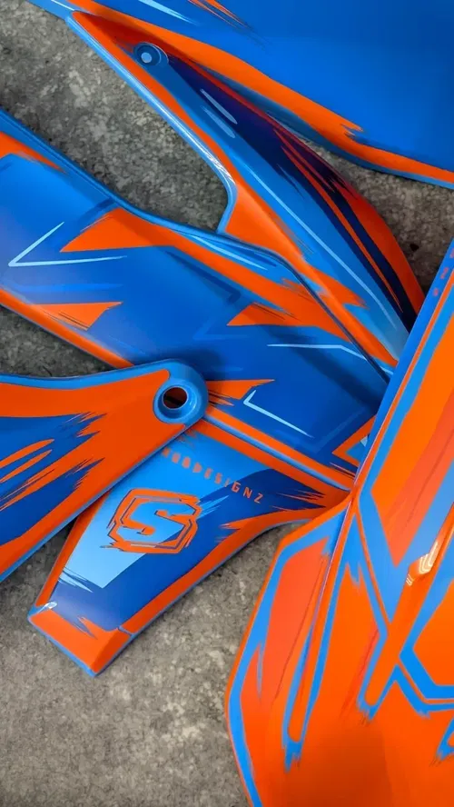 Plastics + Graphics KTM 2019-2022 XC XC-F SX SX-F Orange Blue TLD