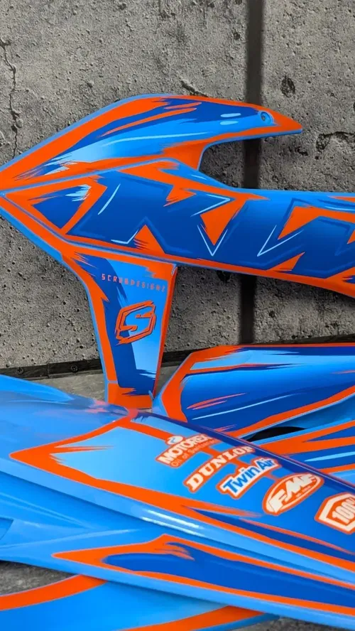 Plastics + Graphics KTM 2019-2022 XC XC-F SX SX-F Orange Blue TLD