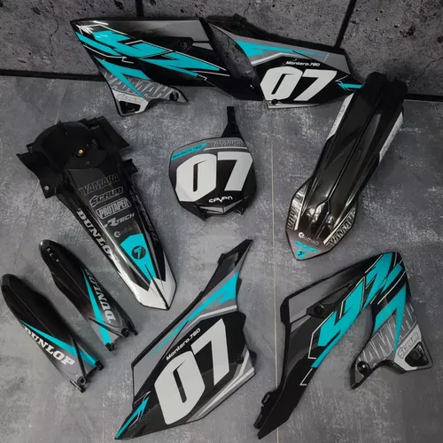 Plastics + Graphics Yamaha YZ125 YZ250 2022 2023 2024 2025 Custom number + name