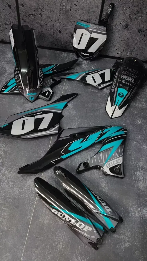 Plastics + Graphics Yamaha YZ125 YZ250 2022 2023 2024 2025 Custom number + name