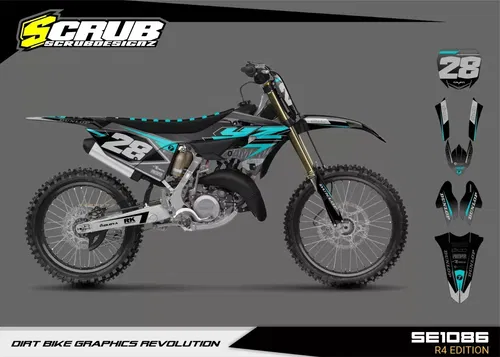 Plastics + Graphics Yamaha YZ125 YZ250 2022 2023 2024 2025 Custom number + name