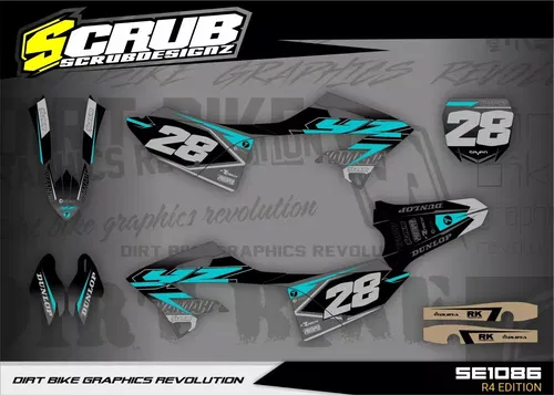 Plastics + Graphics Yamaha YZ125 YZ250 2022 2023 2024 2025 Custom number + name