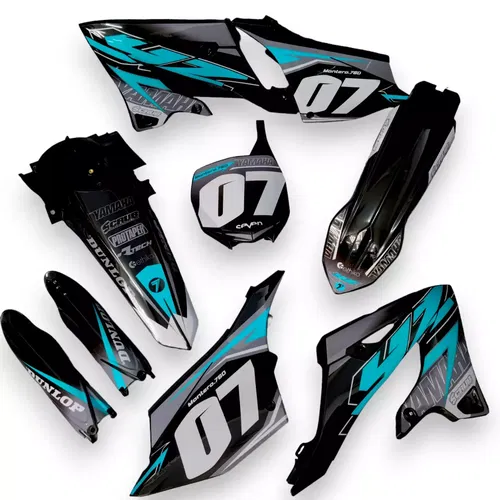 Plastics + Graphics Yamaha YZ125 YZ250 2022 2023 2024 2025 Custom number + name