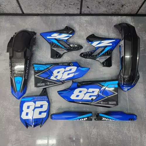Plastics + Graphics Yamaha YZ125 YZ250 2008-2021 decals stickers applied