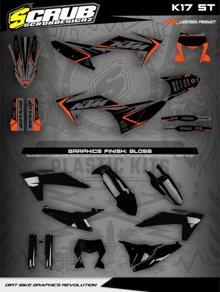 Graphics & Plastics kit for KTMEXC EXC-F / XC-W XCF-W 2024 Graphics & Plastics kit for KTMEXC EXC-F / XC-W XCF-W 2024