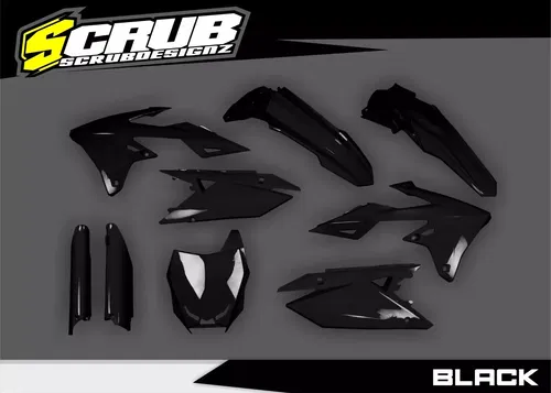 Plastics + Graphics RM Restyle Suzuki RM125 RM250 2001-2003  fitted decals