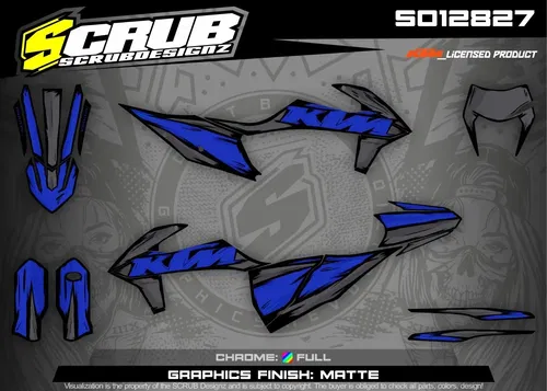 Chrome Satin Matte Graphics decals stickers KTM EXC-F 2020 2021 2022 2023