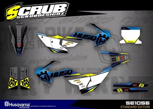 Husqvarna 2023 2024 TC FC TX FX 150 250 300 350 450 Graphics decals SCRUB