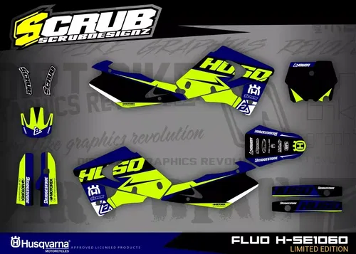 Plastics + Graphics Husqvarna CR WR 2000-2004