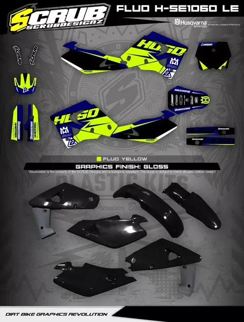 Plastics + Graphics Husqvarna CR WR 2000-2004