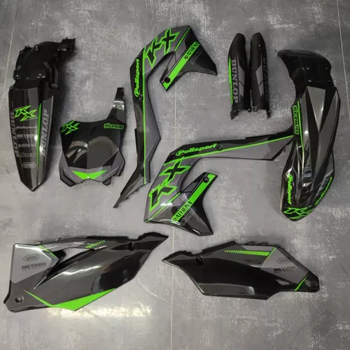 Plastics + Graphics Kawasaki KX250 2017-2020 KX250F applied