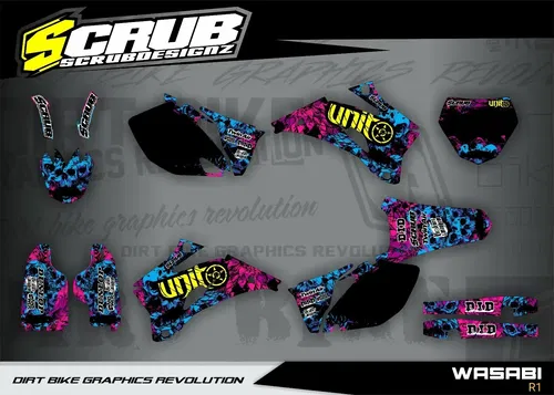 Yamaha YZ250f YZ450f Graphics 2006 2007 2008 2009 YZf 250 450 SCRUB Stickers
