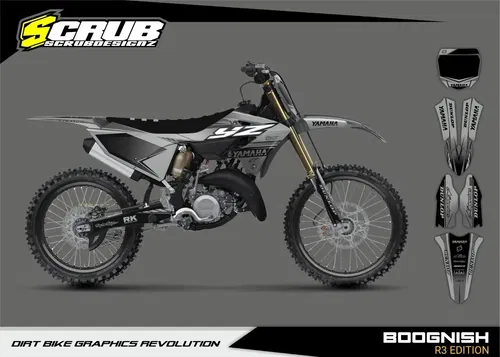Graphics YZ125 YZ250 Yamaha 2022 2023 2024 Decals Stickers SCRUB