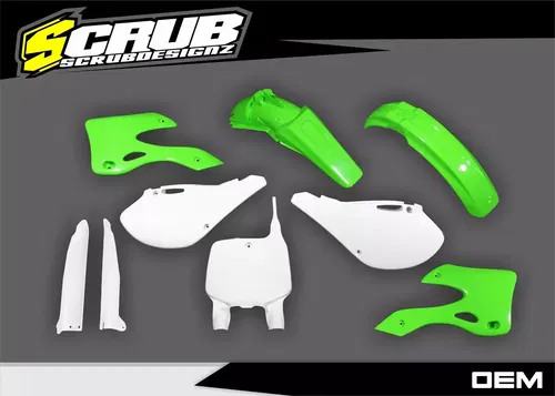 Plastics KX125 KX250 1999 2000 2001 2002 SCRUB Kawasaki KX 125 250