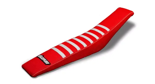 Honda CRF 250R 2018-2021 450R 2017-2020 Ribbed Gripper Seat Cover Red White