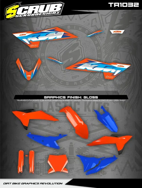 Restyle Plastics Kit + Decals KTM 2023 2024 2025 SX SX-F + Fork guards