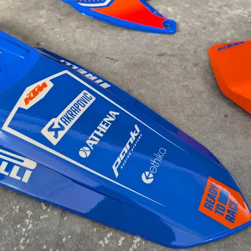 Plastics + Graphics KTM 2024 2025 EXC EXC-F XC-W XCF-W Orange Blue Restyle