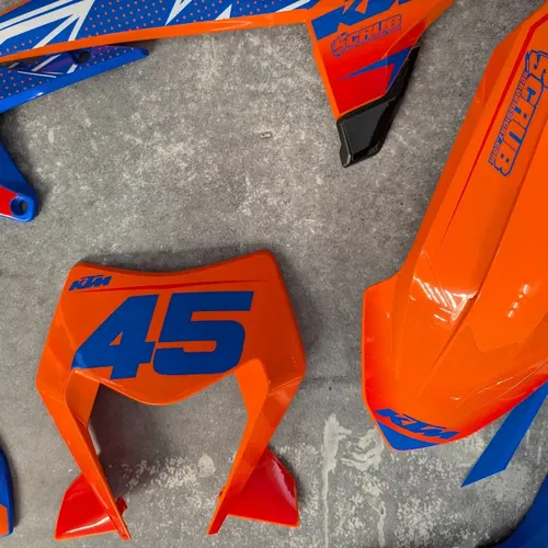 Plastics + Graphics KTM 2024 2025 EXC EXC-F XC-W XCF-W Orange Blue Restyle