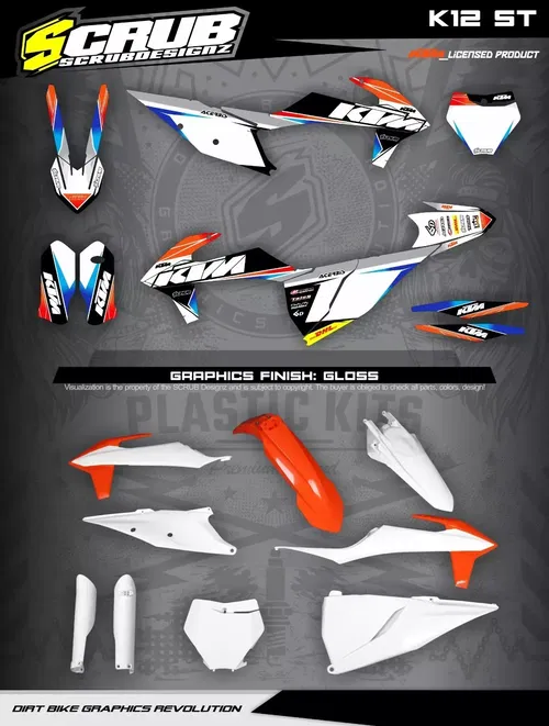 Plastics + Graphics KTM 2019 2020 2021 2022 SX SX-F XC XC-F applied