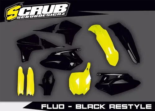 Restyle Yamaha YZ450F 2010 2011 2012 2013 Plastic kit + fork guards + shock flap