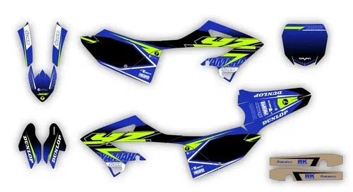 Fluo Graphics Decals Kit Yamaha YZ125 YZ250 2022 2023 2024 2025 + Race Number