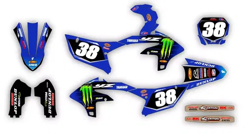Yamaha YZ450F 2023 2024 2025 + YZ250F 2024 2025 Graphics decals stickers kit