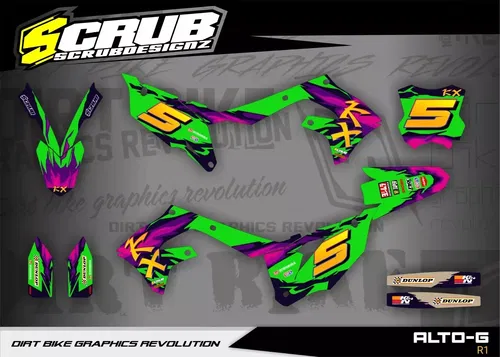 Plastics + Graphics Kawasaki KX450 2019-2023 KX250 2021-2024 KXF