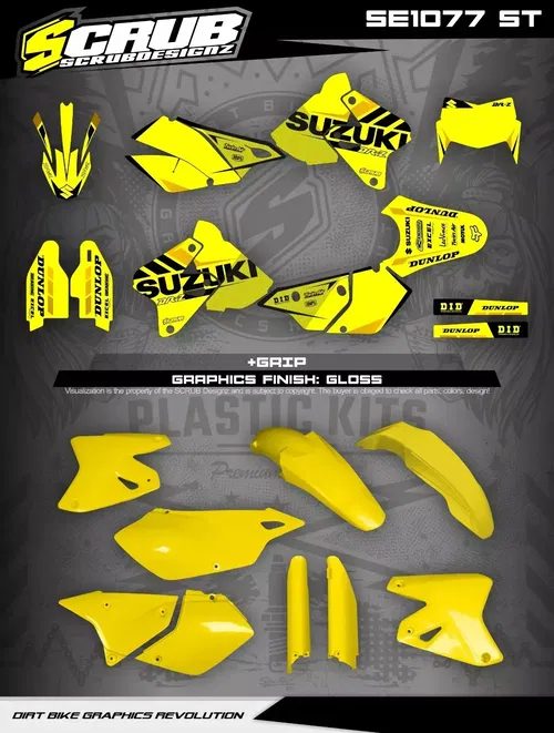 Plastics + Graphics Suzuki DRZ400 SM Supermoto DR-Z 1999-2024 decals stickers
