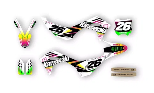 Kawasaki KX450 2024 2025 KX250 2025 Graphics Decals Stickers SCRUB