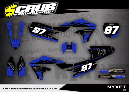 Plastics + Graphics Yamaha YZ450F 2018-2022 YZ250F 2019-2023 Race number + Name