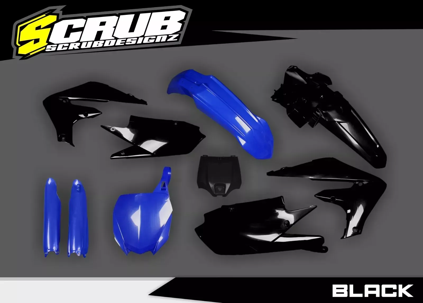 Plastics + Graphics Yamaha YZ450F 2018-2022 YZ250F 2019-2023 Race number + Name