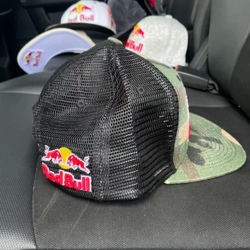 Red Bull Athlete Only Triple Logo Hat Camo/black RARE