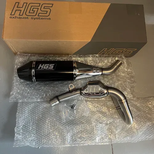 HGS Full Exhaust System Black/Carbon KTM SX-F 350 2023-24