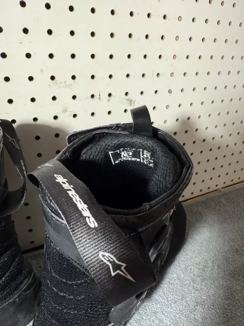 ALPINESTARS TECH 10  MX OFF ROAD BOOTS BLACK GRAY ORANGE FLURO SIZE US 12