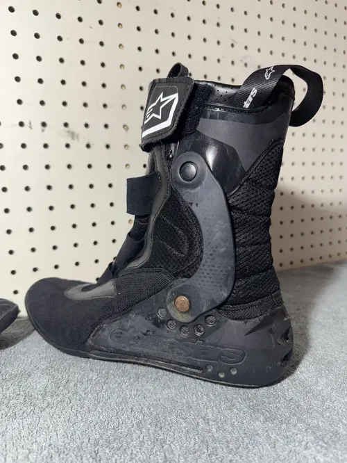 ALPINESTARS TECH 10  MX OFF ROAD BOOTS BLACK GRAY ORANGE FLURO SIZE US 12