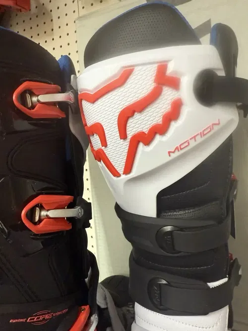 New Unreleased Fox Racing Motion Boots - White/Flo Red - US Size 10