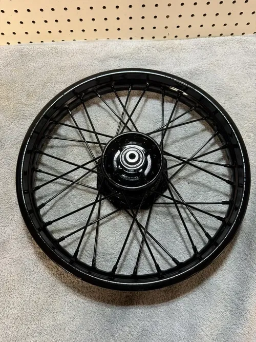 2016 KAWASAKI KLX110 14" FRONT WHEEL ASSY COMPLETE OEM, (2002-2025)