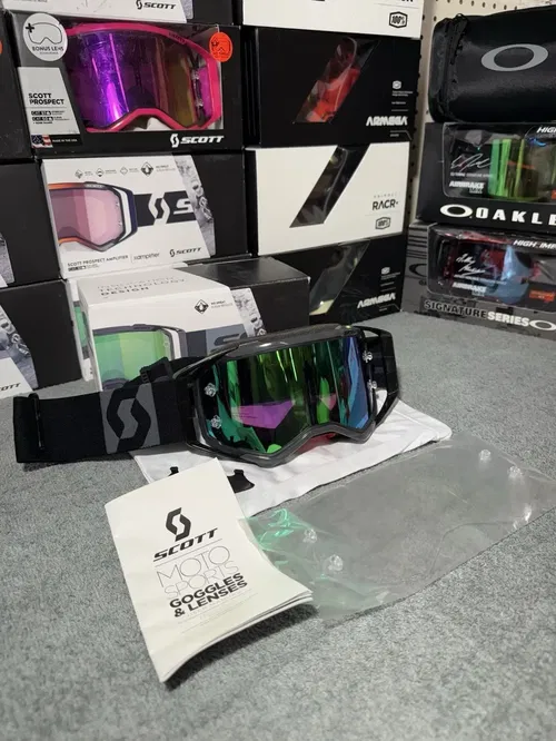 Scott Prospect Goggles - Black Grey Green Chrome Works
