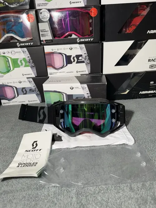 Scott Prospect Goggles - Black Grey Green Chrome Works